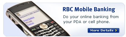 RBC Mobile Banking - Do your online banking from your PDA or cell phone.